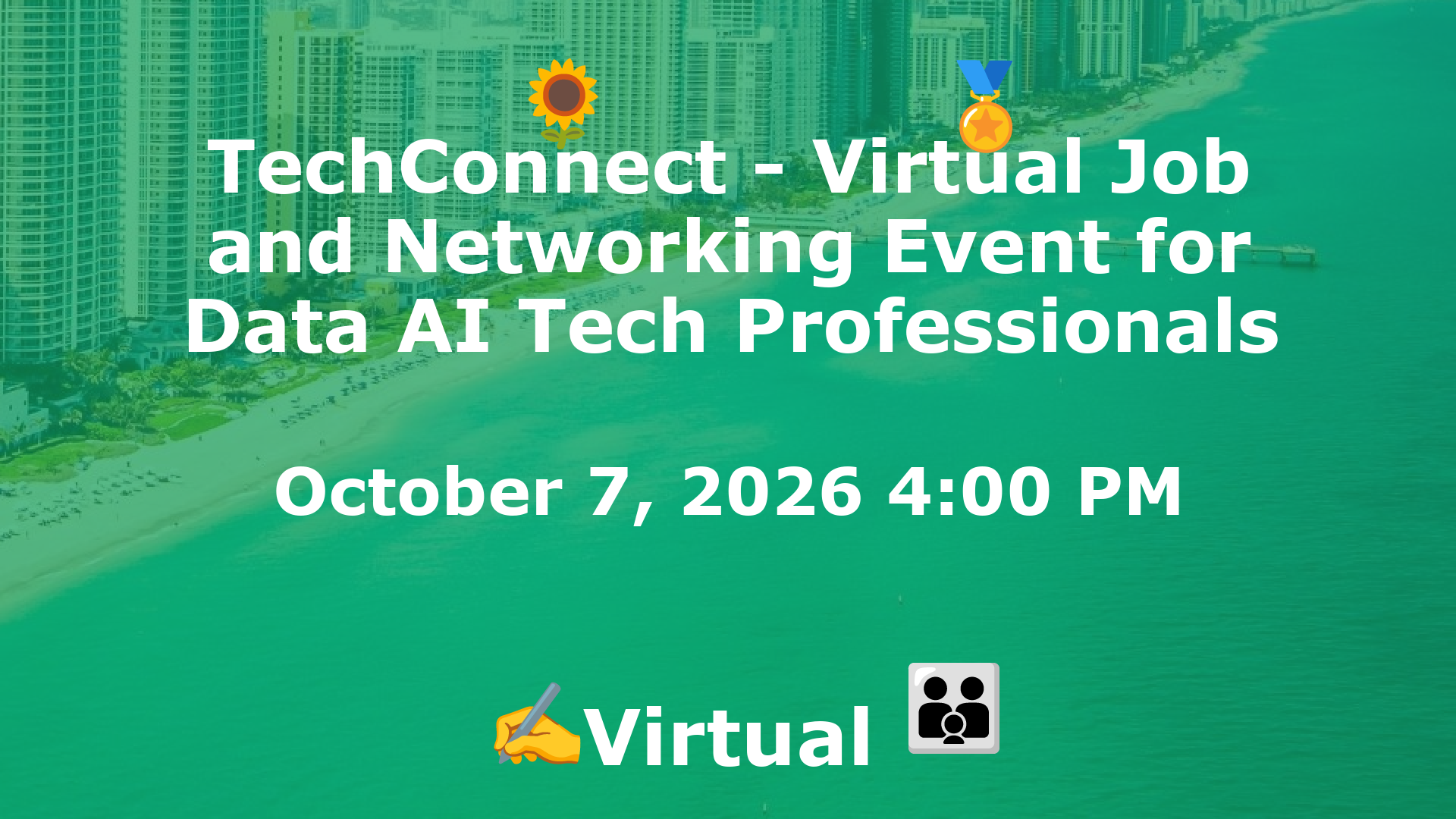 TechConnect - Virtual Job and Networking Event for Data AI Tech Professionals event image